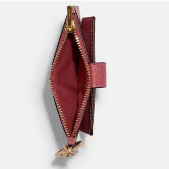 Coach Rose Card Holder with Key Ring Pink - Picture 5 of 12